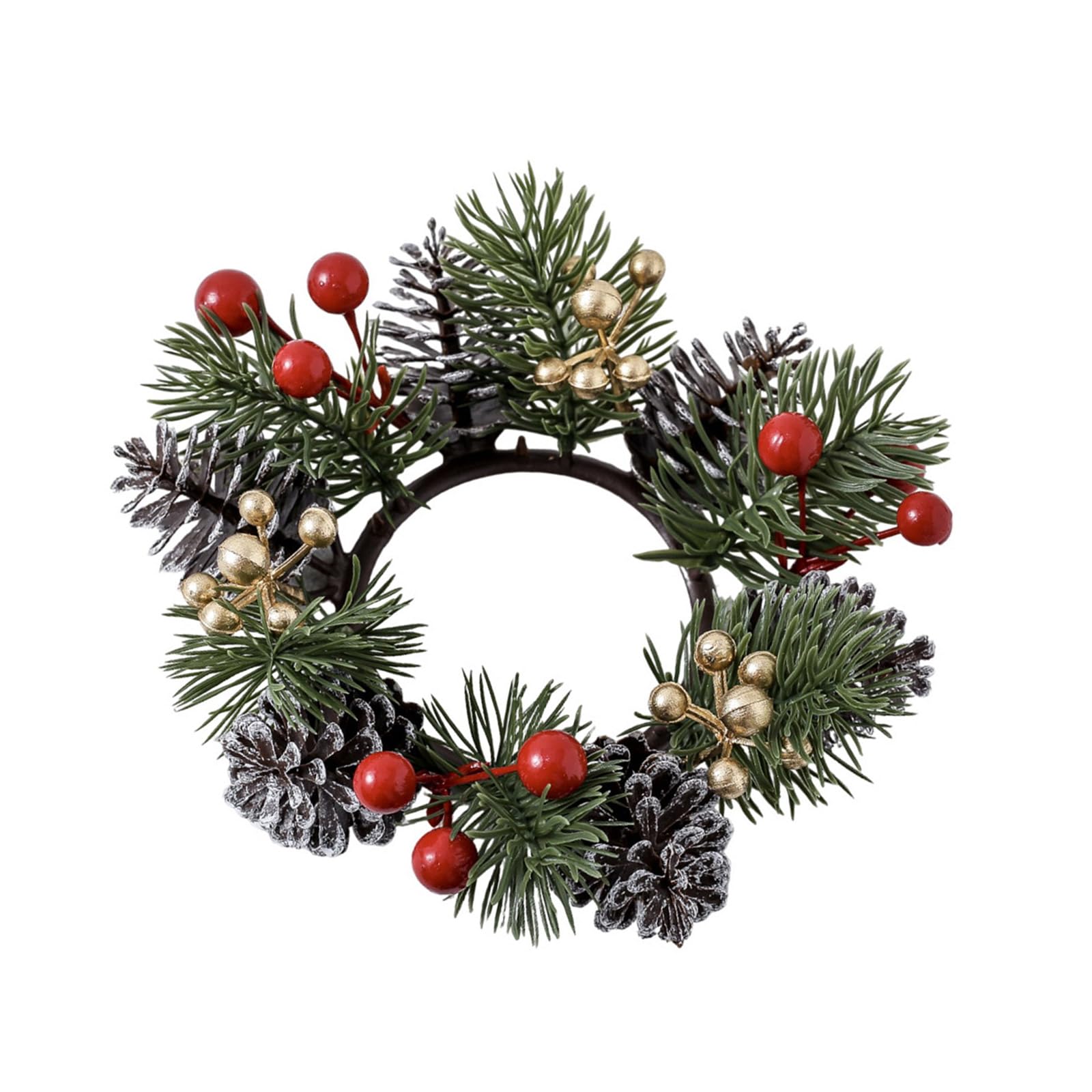 Tsophreniq Christmas Rings Wreath Christmas Holder Rings Centerpieces Decoration for Pillars Wine Bottle