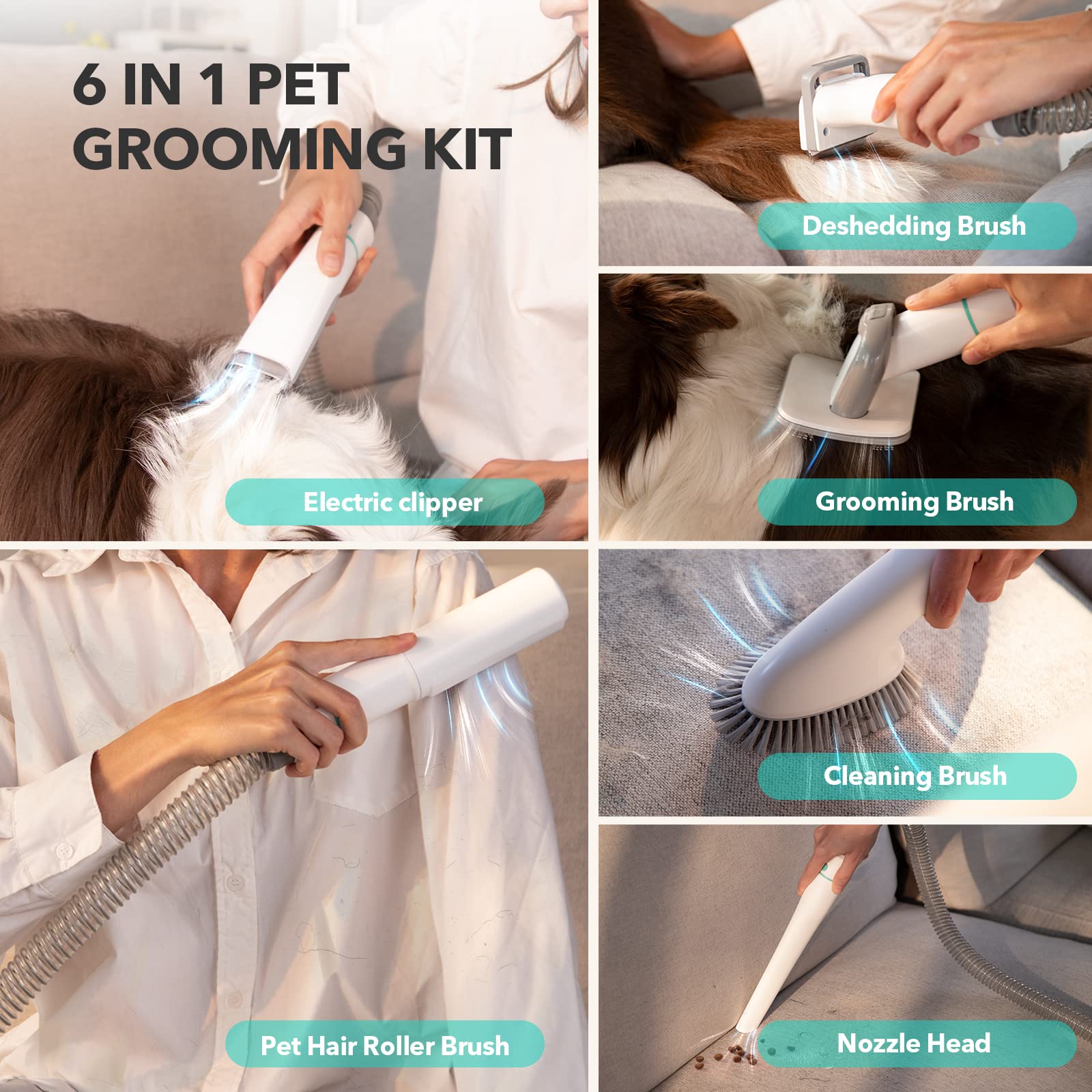 Amazon.co.jp: ペット用バリカンセット 6in1 ペットグルーFamree Pet