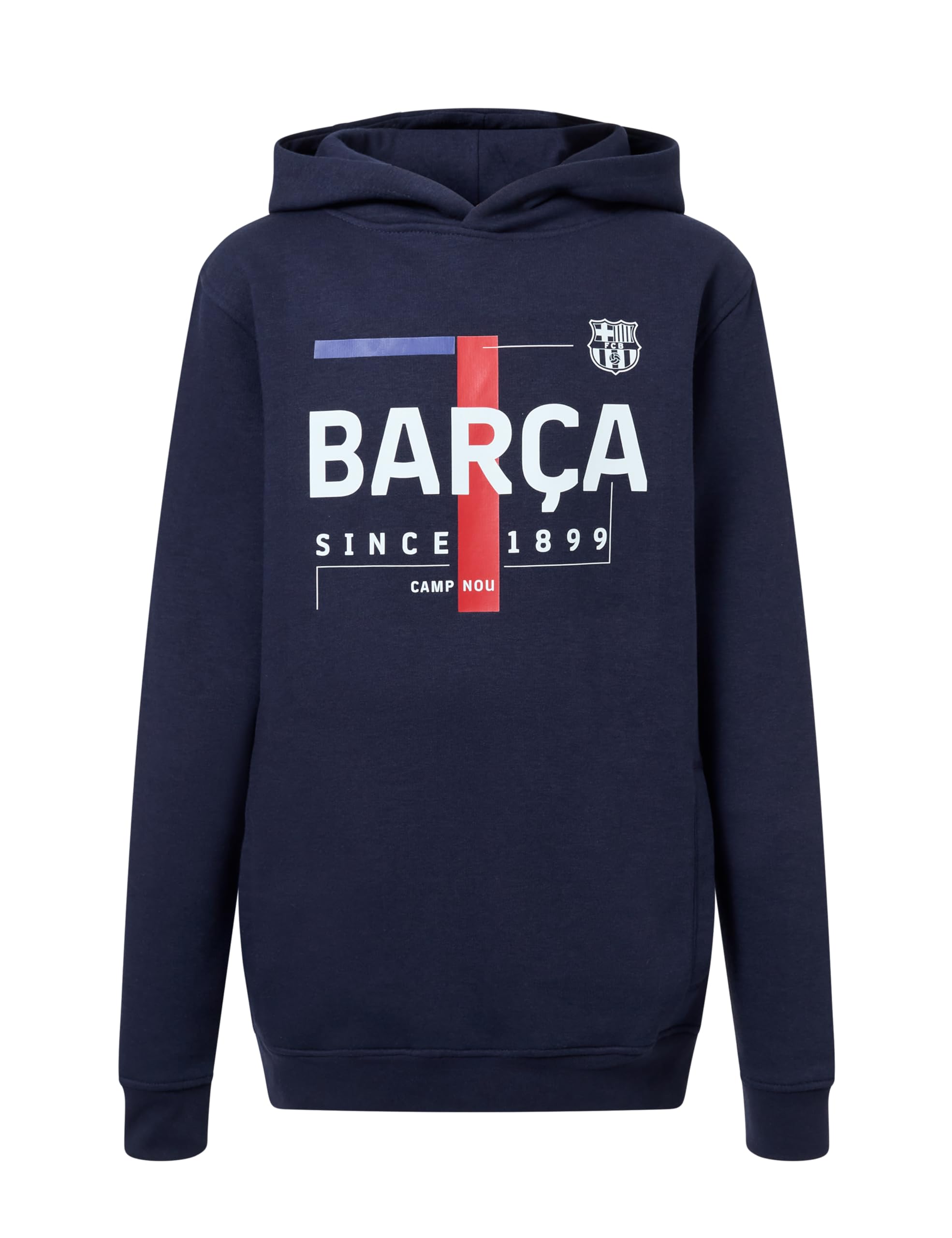 FC Barcelona Oficial Text Junior Barça Sudadera con Capucha Unisex niños