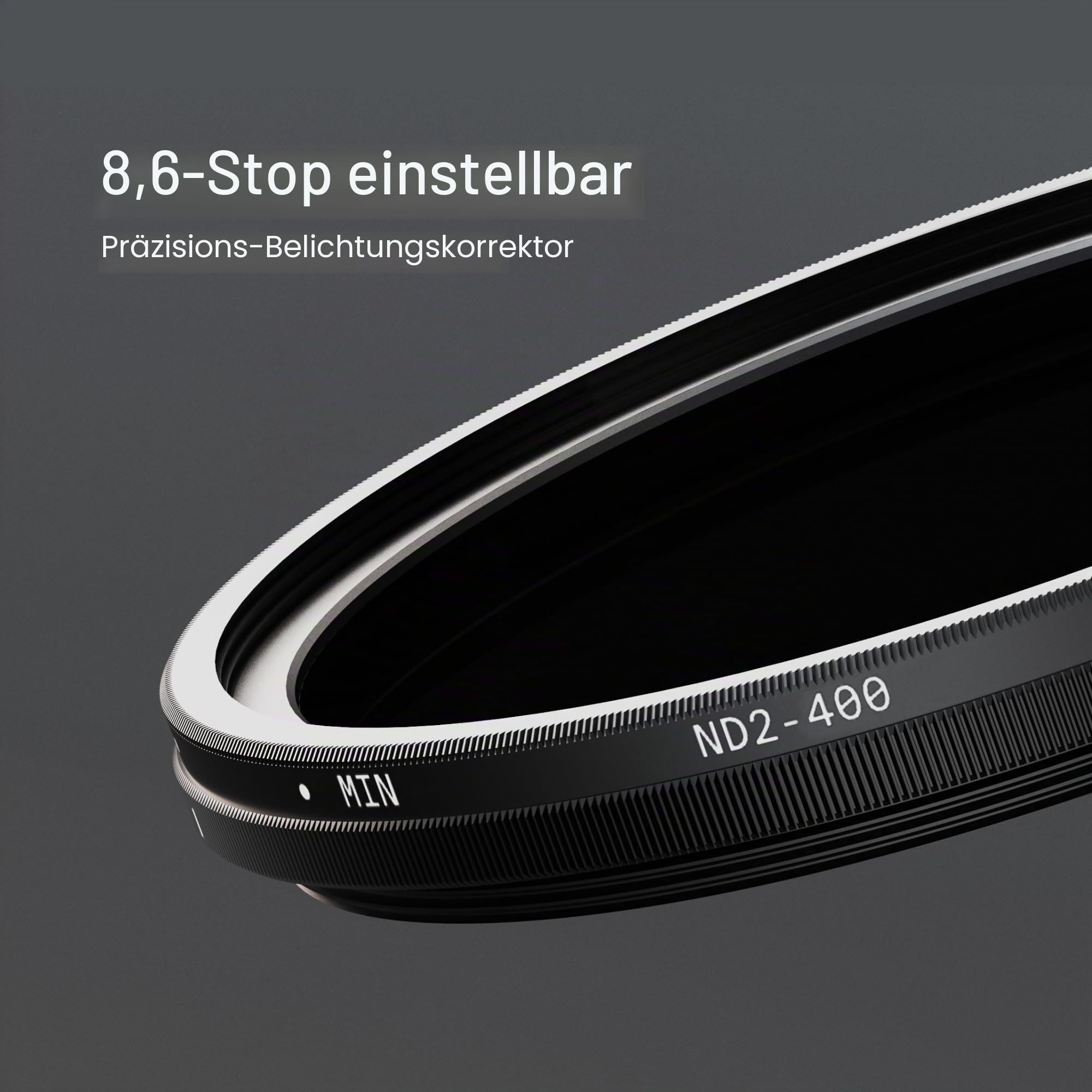 Urth 77mm ND2-400 Variable ND Lens Filter - 1-8.6 Stop Range, HD Optical Glass 20-Layer Nano-Coated Neutral Density Filter for Cameras