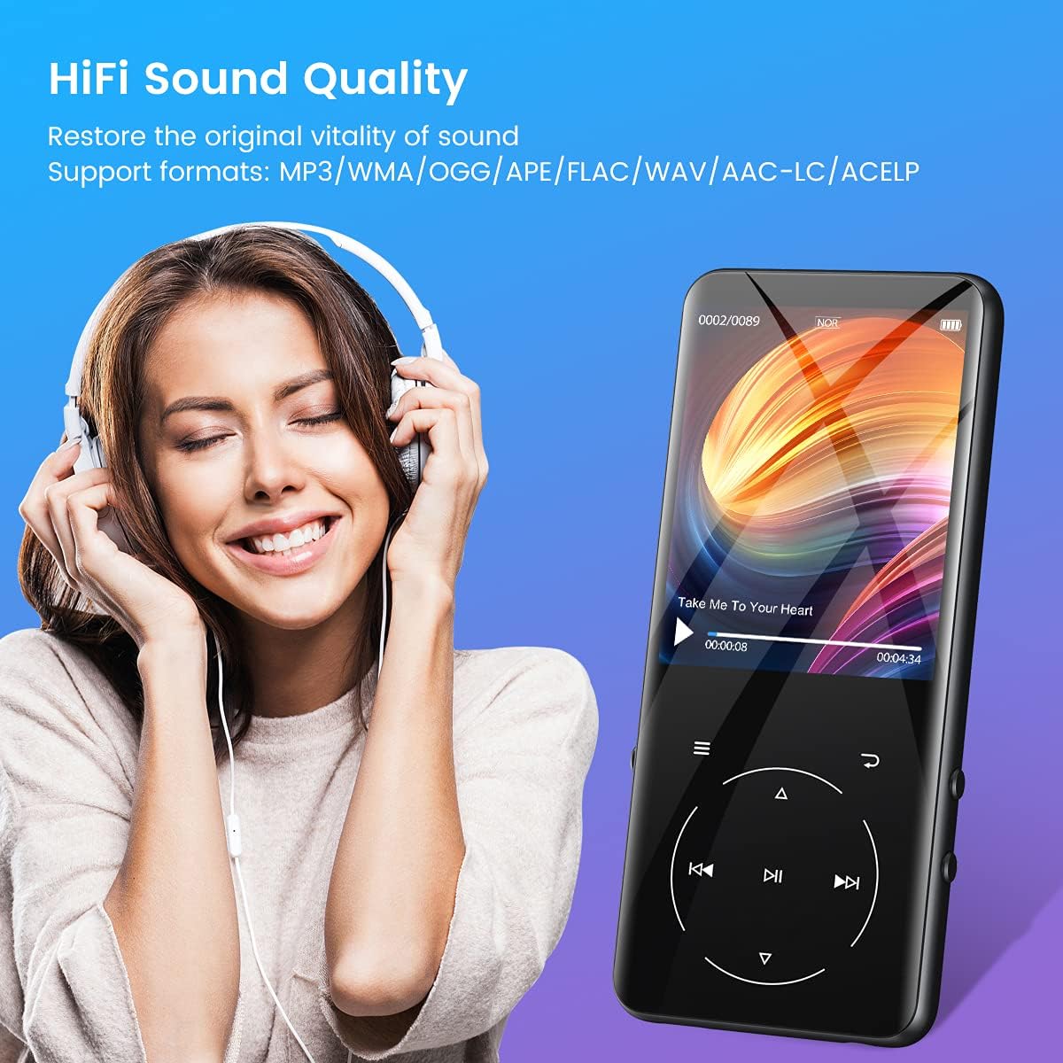 32GB MP3 Players with Bluetooth 4.0 MECHEN 2.4″ Digital Audio Player