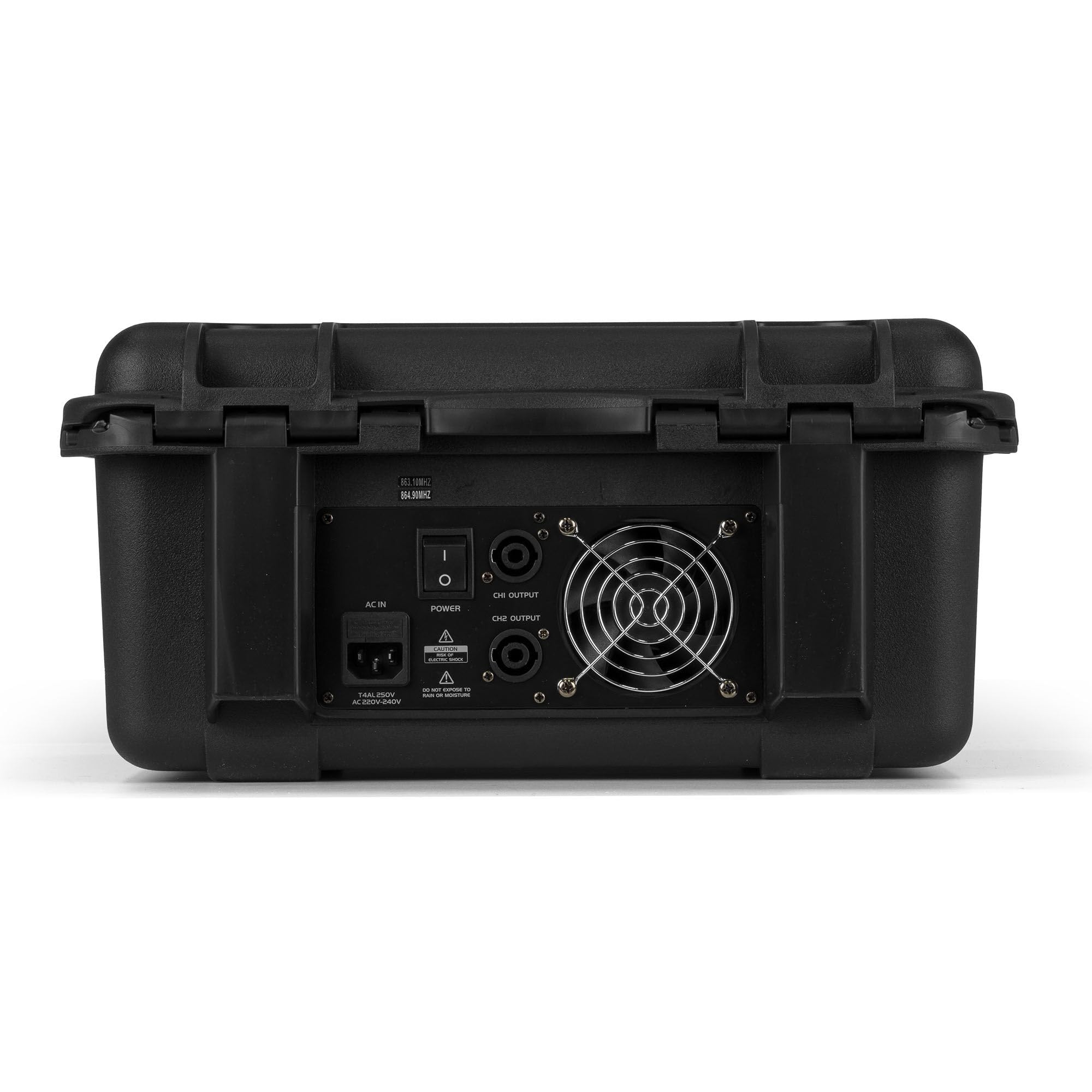 Vonyx VMA106 Table de Mixage et Micros UHF 6 Canaux avec Amplificateur - 2x600 Watts, Bluetooth, Lecteur MP3 USB, Égaliseur 2 Bandes, Flightcase ABS Portable