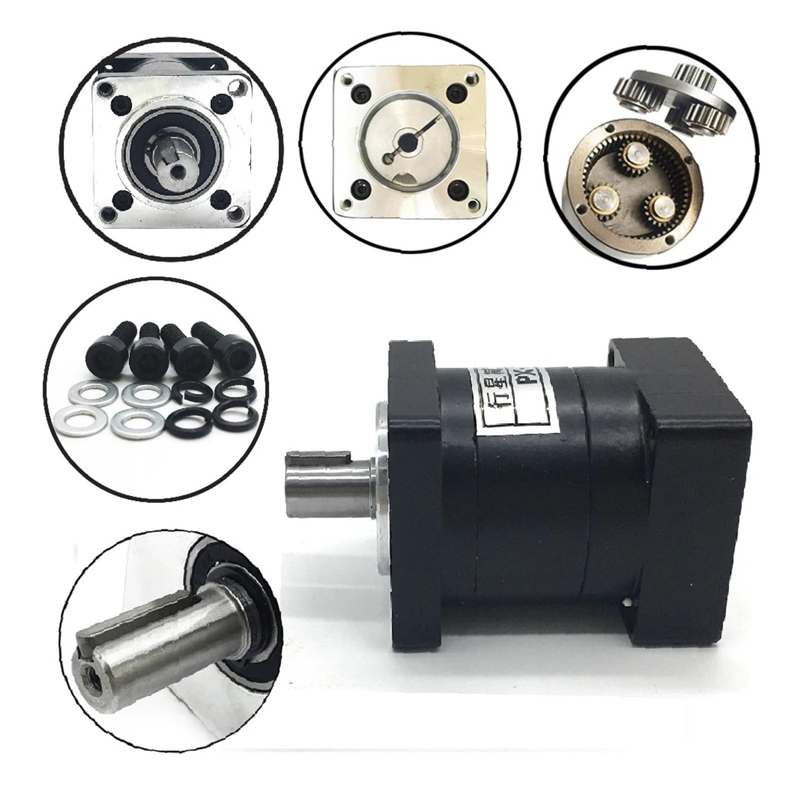 Nema 23 Planetary Gearbox Gear Speed Ratio 3 5 10~200:1 Stepper Motor Nema23 Planetary Reducer Brushless Motor Step-down Gearbox(Ratio 50 to 1,Input 8mm)