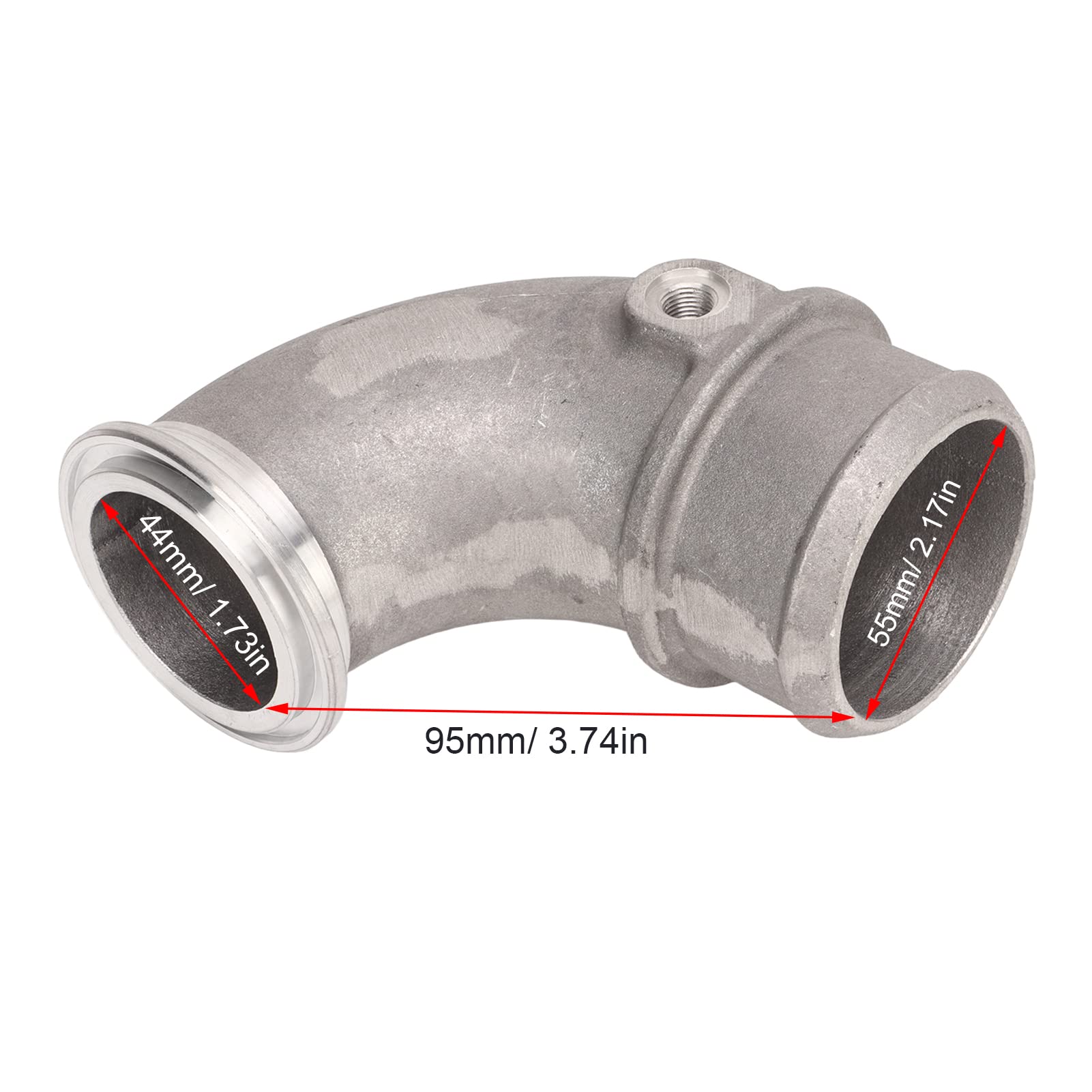 Akozon Turbocompresseur Outlet ELBOW Aluminium ALLIAGE FIABLE ROPIGE TURBO TURBO TURBE ELBOW AIR TRANSFERT
