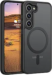 BEMMY Capa Capinha Case Para Samsung Galaxy S25, Capinha Case Magnética para Samsung Galaxy Compatível com Mag-safe, Capa Para Celular Translúcida Mate Resistente A Choques (S25)