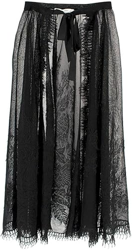 Dior Falda Envolvente de Encaje Negro Segunda Mano