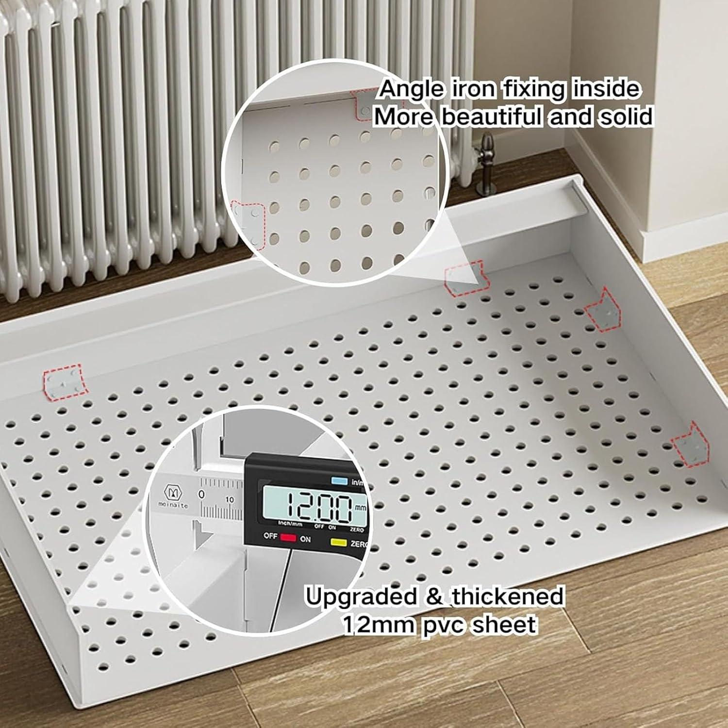 JKGHK Heater Radiator Covers for Home, Heating Radiators Cover Cabinet Shelf, Floor Heating Manifold Shield Cover, Wood Ventilated Radiator Shelf for Bedroom, Kitchen(20x31x8in/50x80x20cm)