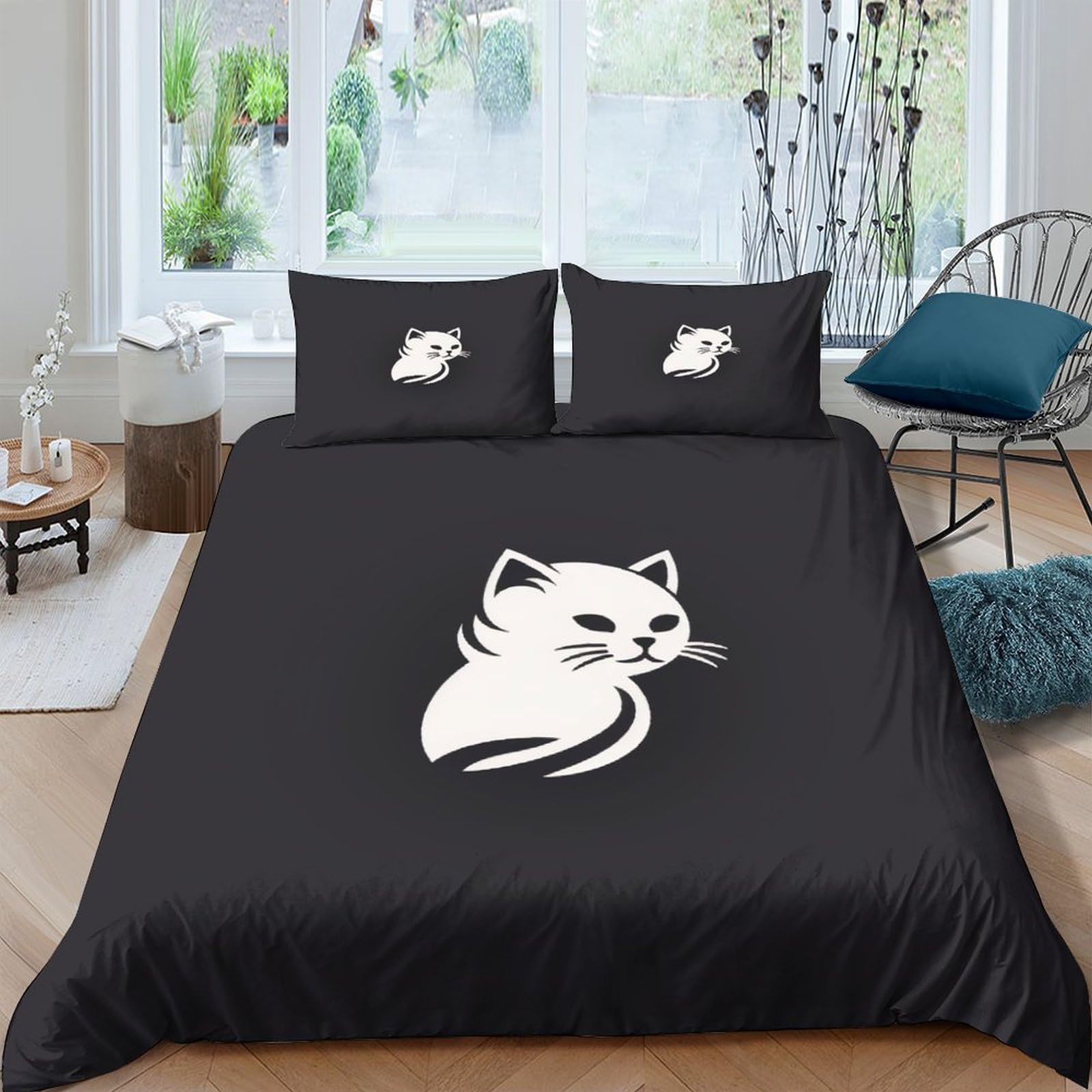 Linge de lit chat 3D pour transformer l'ambiance de la chambre