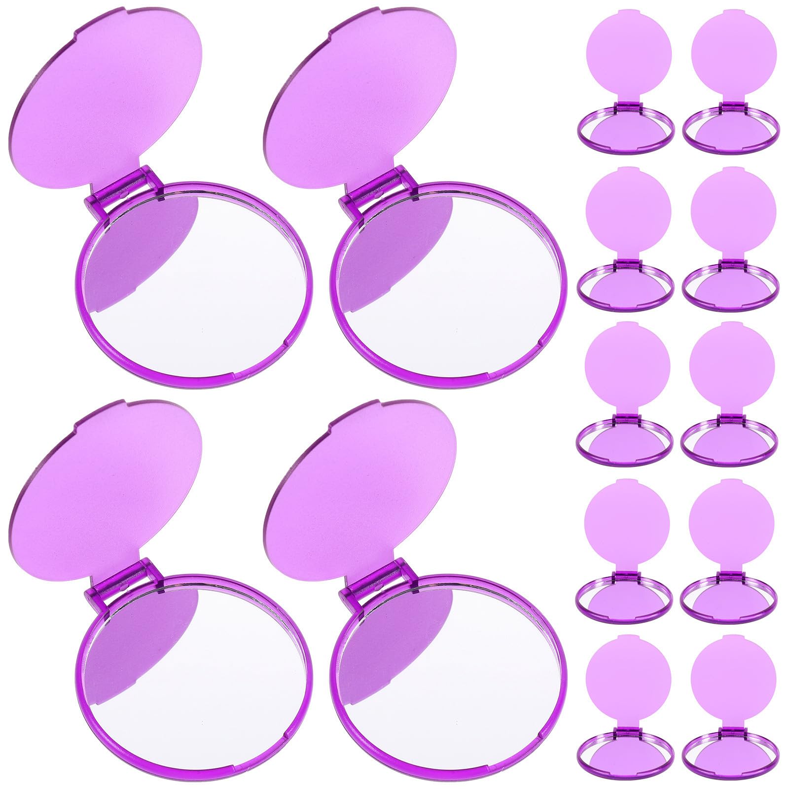 Miroirs de poche pliables ronds pour retouches maquillage rapides en voyage