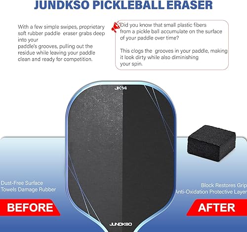 Miniatura 8 de Juego de 2 palas de pickleball  Compuesto de paleta de fibra de carbono de grafito  Raqueta Pro Pickle Pickle Pro Cumple con USAPA  Núcleo de panal