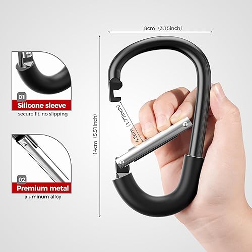 Miniatura 3 de SURDOCA Ganchos para cochecito, ganchos grandes para bolsas, clips y ganchos universales para cochecito, gancho de mamá para cochecito resistente,