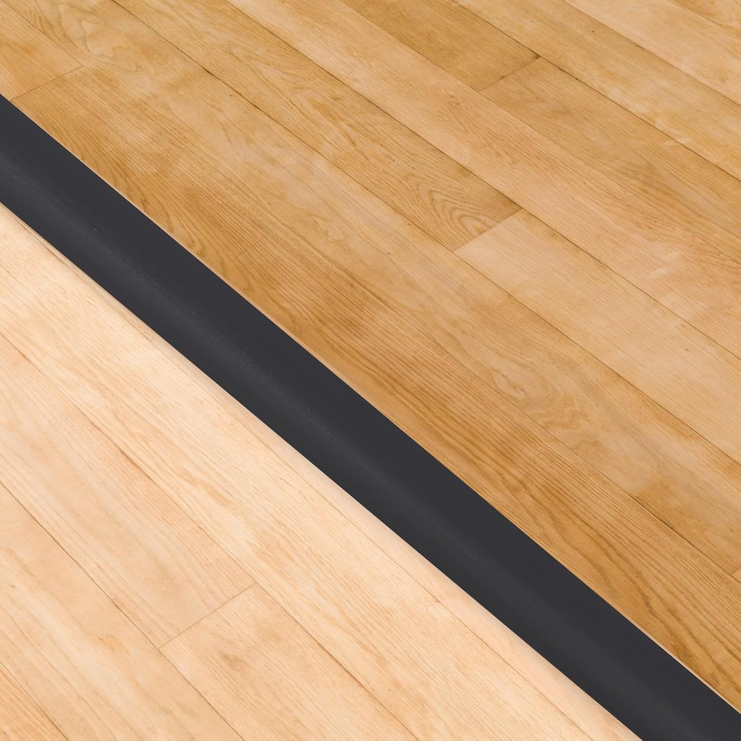 Gadpiparty Self-Adhesive Floor Transition Strip Edging Trim Black Flexible Floor Molding Sturdy 5mm Threshold Reducer Doorways Carpet Edges