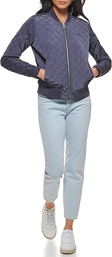 Miniatura 5 de Chaqueta bomber de Levi's para mujer con acolchado de diamante y bolsillos frontales - Tallas regulares y grandes