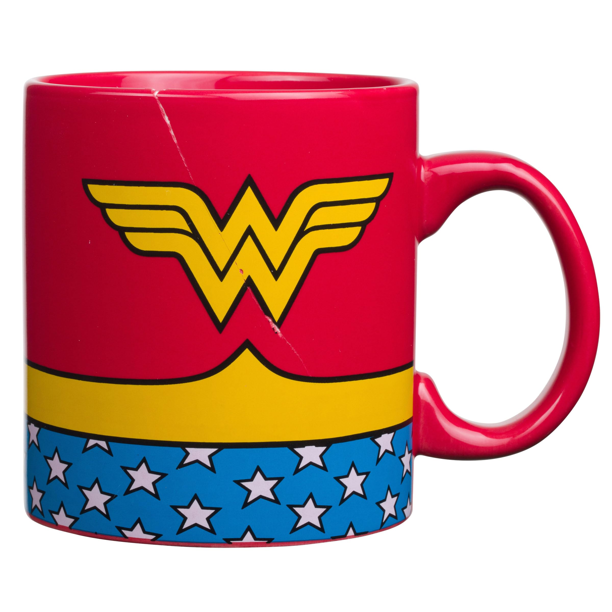 Silver Buffalo DC Comics Wonder Woman Uniform Jumbo Ceramic Mug, 20 Ounces