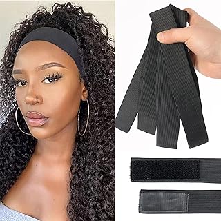 NewBaiXuan Elastic Band for Lace Frontal Melt 4 PCS Melting Wigs Wig Adjustable Edges Bands Edge Wrap to Lay Install Accessories Front Laying Salon Belt Supplies