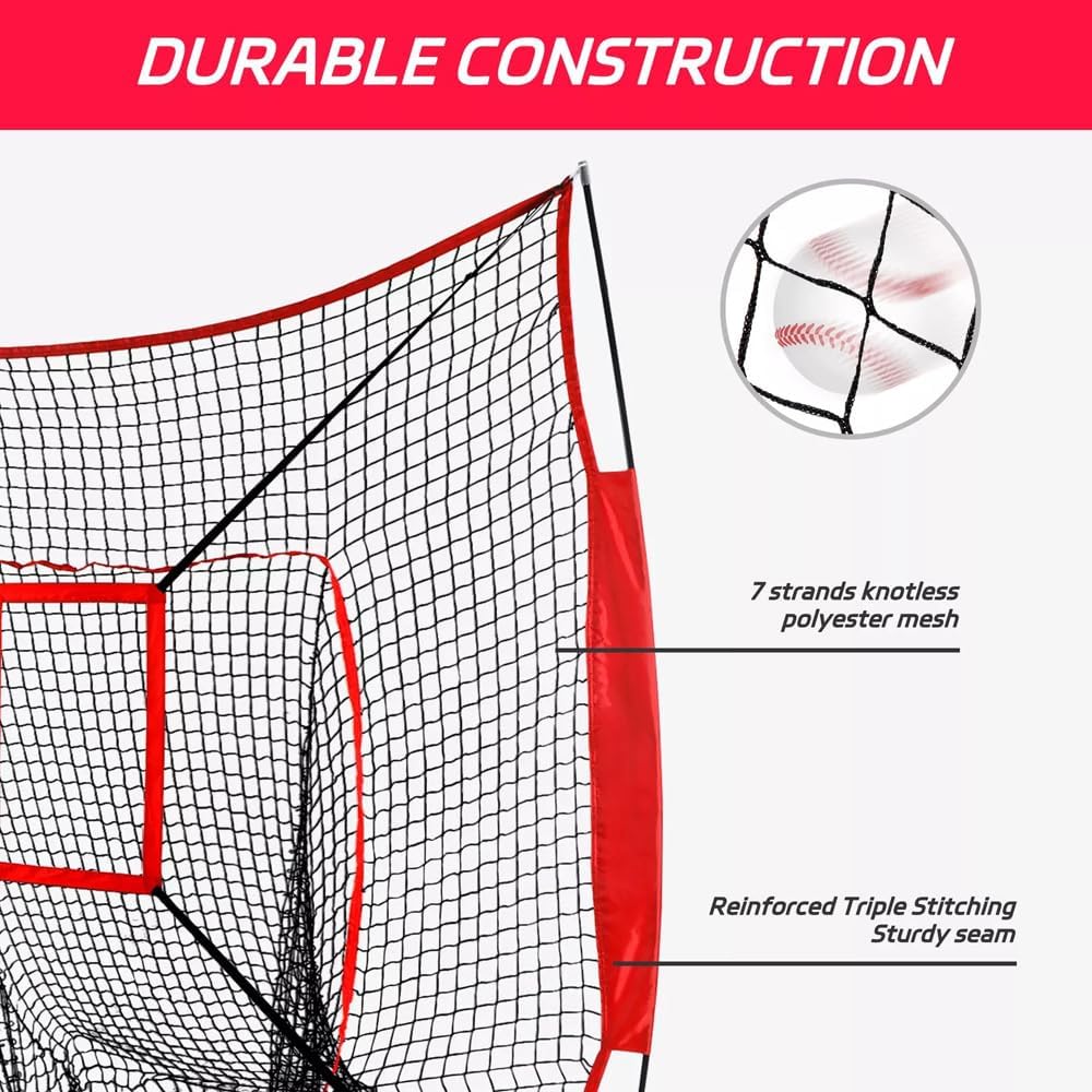 axGear Baseball Net Softball Hitting Pitching Backstop Practice Batting Tee Carrier