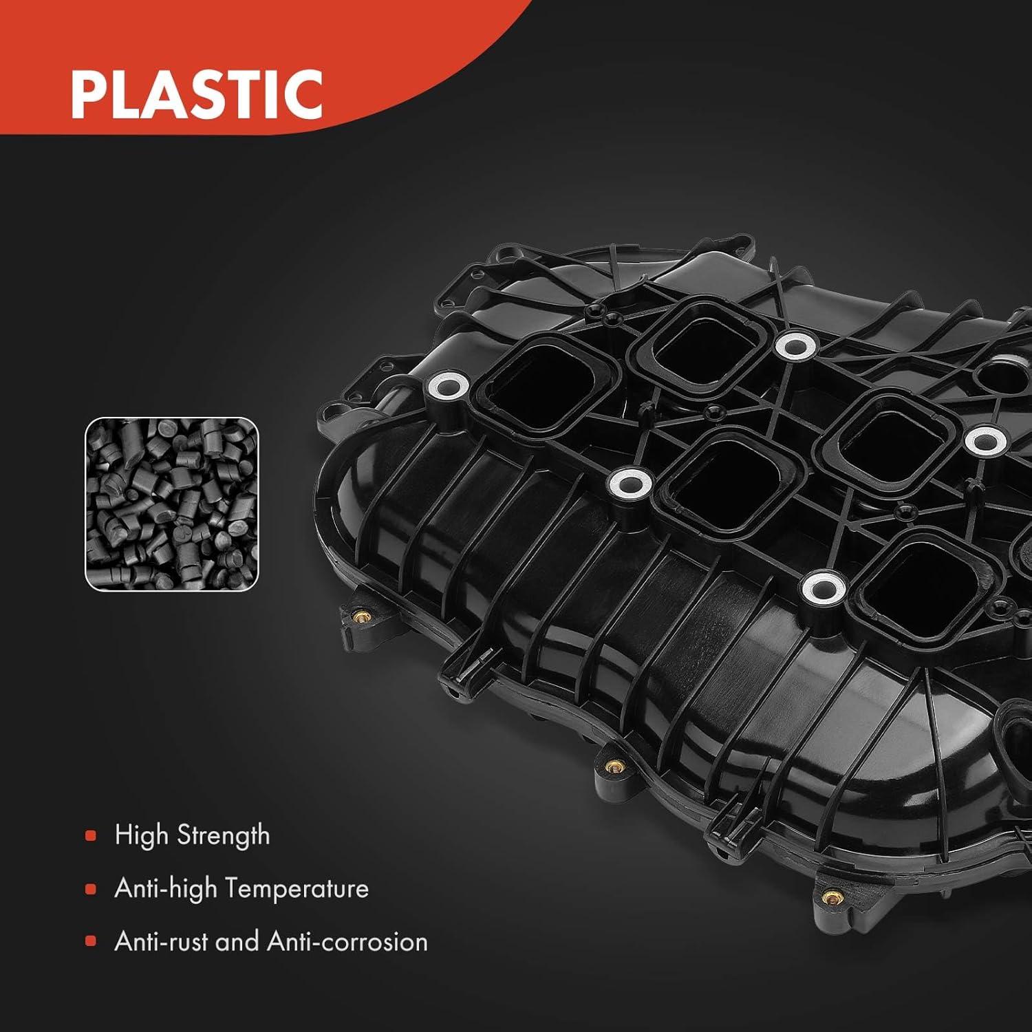 A-Premium Upper Intake Manifold Compatible with Chevy Equinox, Traverse, Impala, Colorado, Captiva Sport & GMC Terrain, Canyon, Acadia Limited & Buick Enclave, LaCrosse & Cadillac SRX, XTS & Saab 9-4X