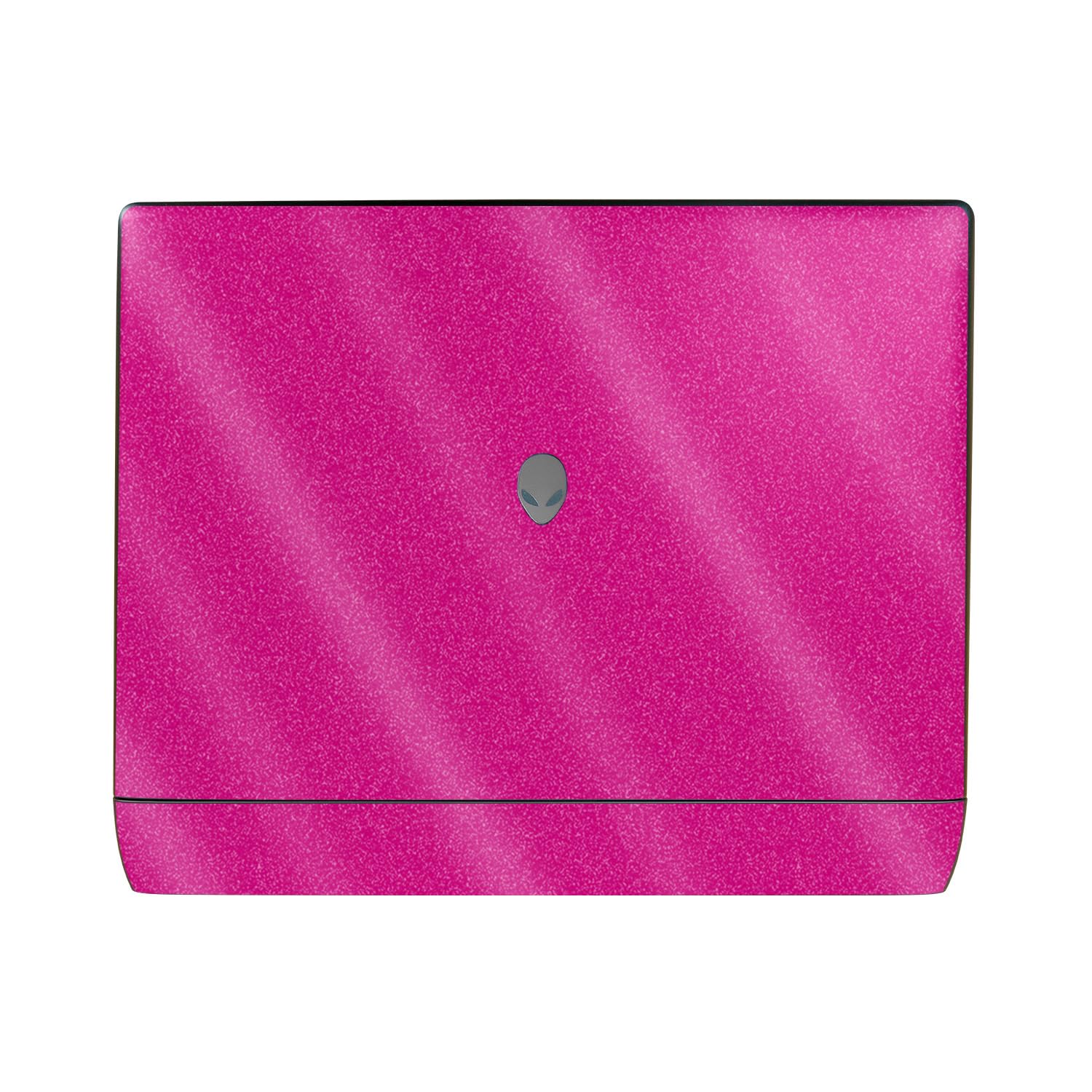 Glossy Glitter Laptop Skin Compatible with Alienware 16 Area-51 (2025) - Solid Hot Pink - Premium 3M Vinyl Protective Wrap Decal Cover - Easy to Apply | Crafted in The USA by MightySkins