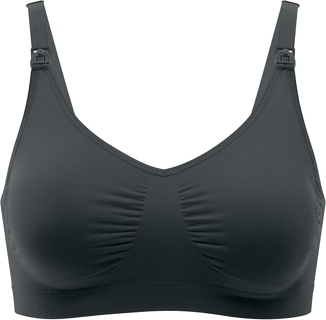 Medela Women's Maternity and Nursing Bra - Seamless, non-wired bra for pregnancy and breastfeeding with stretchy band and breathable fabric for all-day comfort