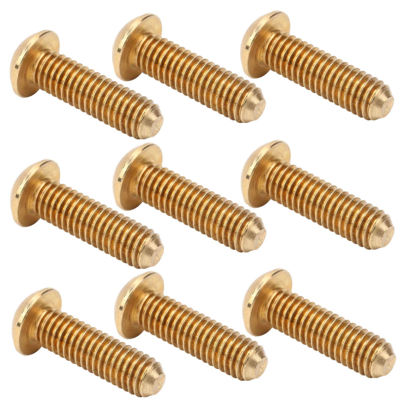 Tornillo de zócalo hexagonal redondo, suministros de cobre M6, suministros de hardware industrial, tornillos de cobre puro de 50 piezas con superficie lisa, rosca macho de alta (M6*20)