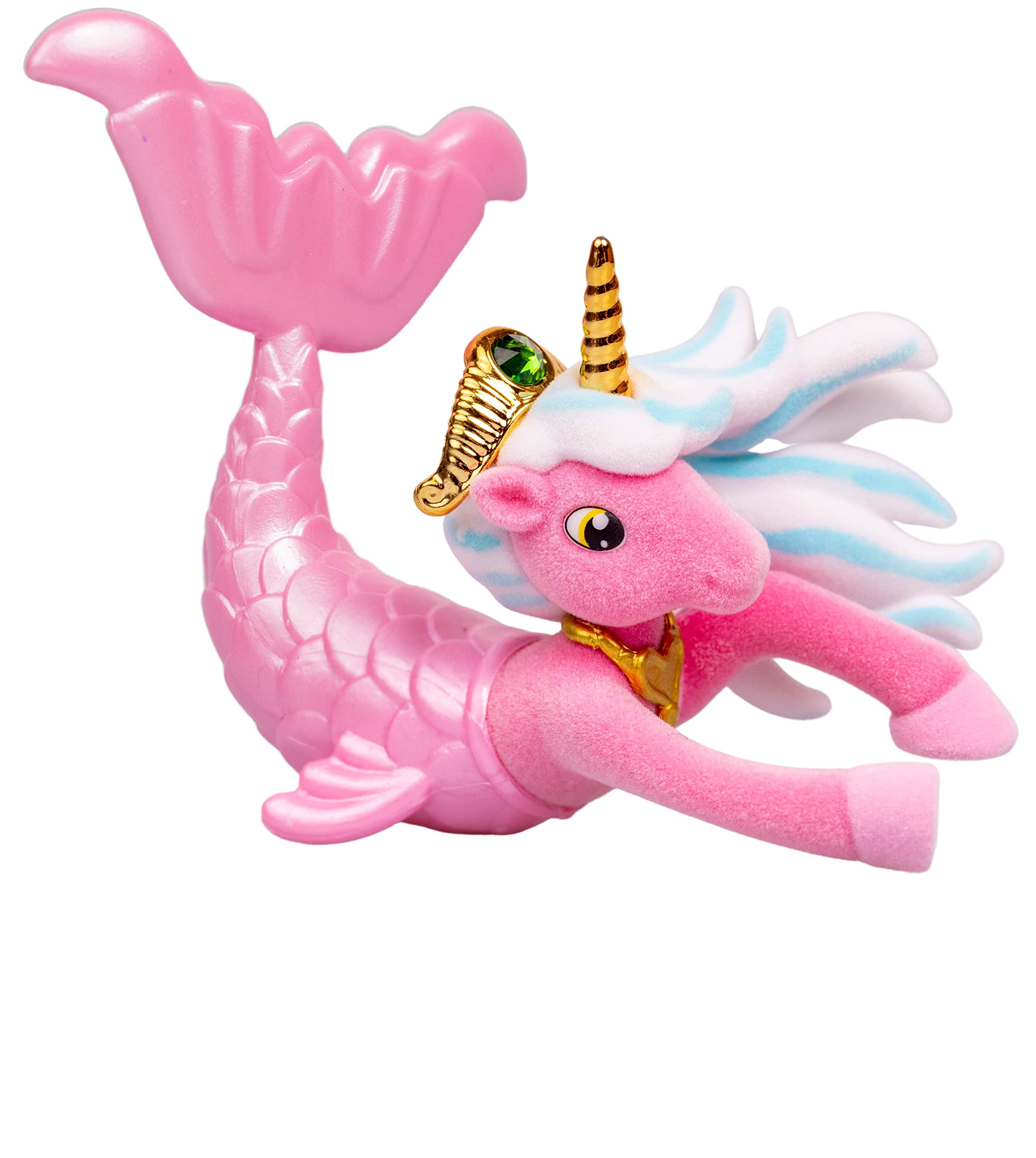 Galupy MERMAID 3-pak – figurki jednorożca syrenka do kolekcjonowania, 3x jednorożec z płetwą i kryształ Swarovski, 18 różnych figurek do zebrania