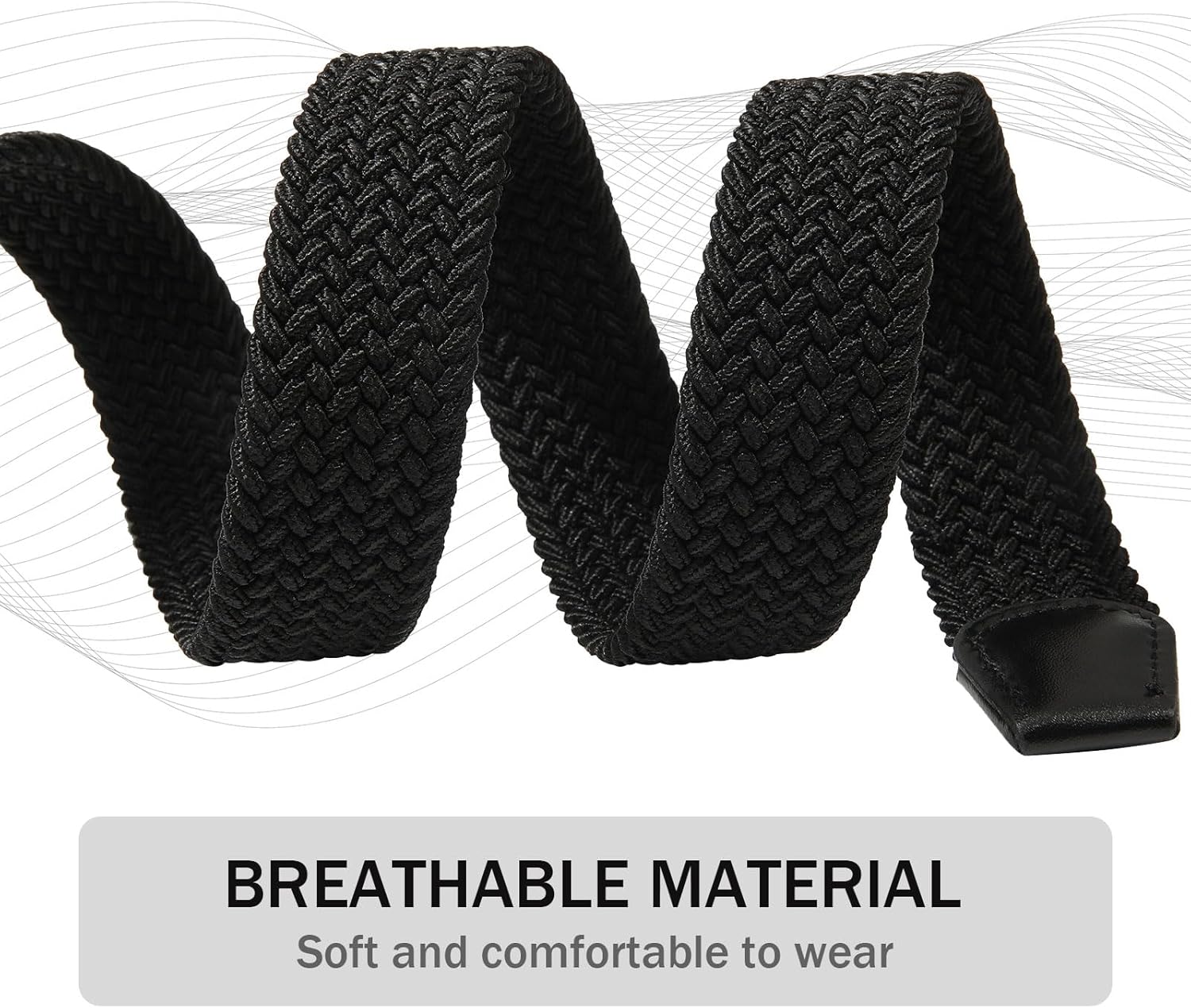 AWAYTR Boys Elastic Braided Belt - Black Pin Buckle Stretch Golf Baseball Belt for Boys and Girls Aged 4-12 Years - Image 6