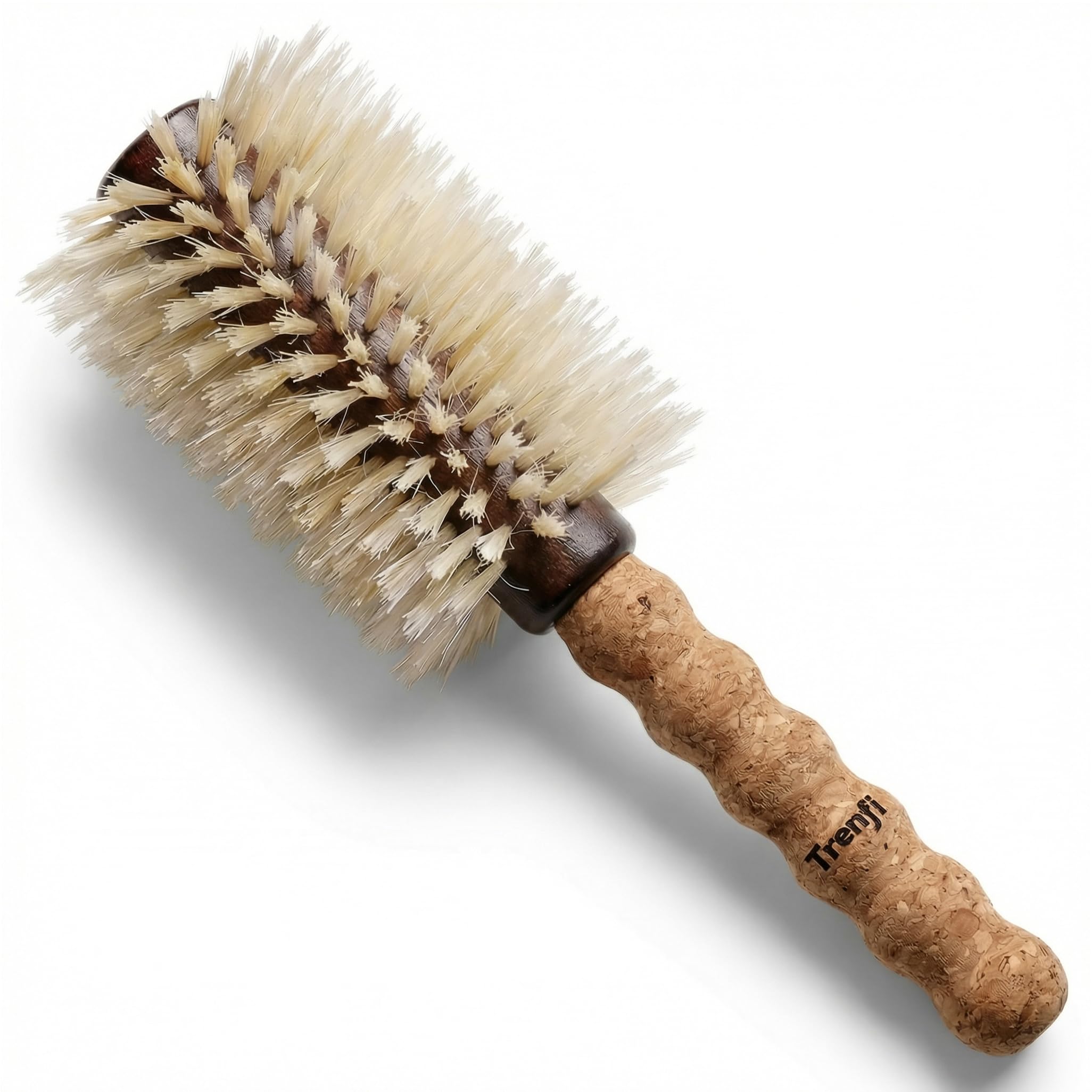 TRENFI Round Boar Bristle Brush Golden (S3-2.75in)