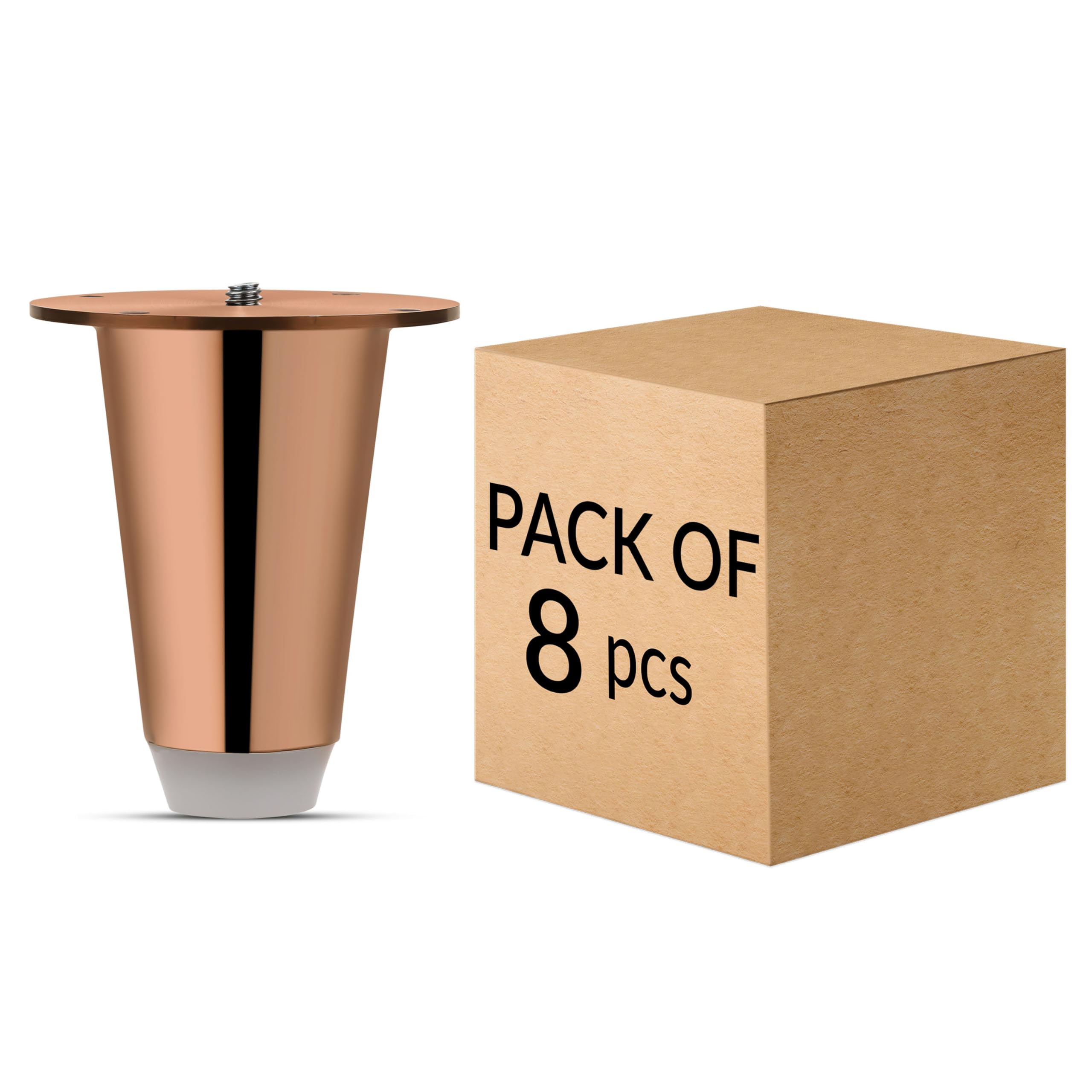 Plantex 3 Inch Sofa Legs for Bed Furniture/Sofa Legs for Table/Sofa Support Legs with Rubber Grip (Rose Gold, 8 Pcs) (B0C1C7FHH6) Amazon Price History, Amazon Price Tracker