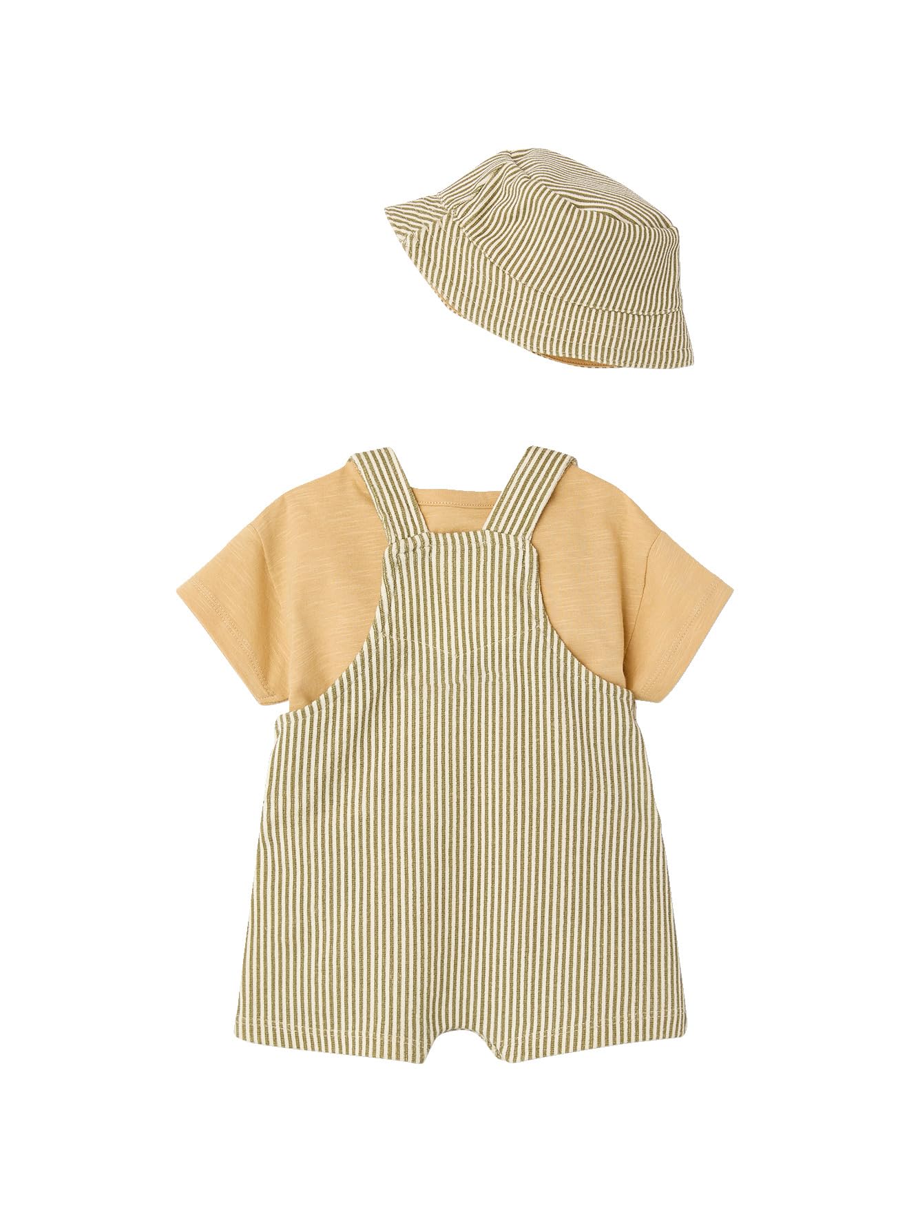 VERTBAUDET Ensemble bébé garçon salopette et bob