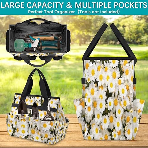Miniatura 4 de Daisy Garden Tool Tote Bag for Women Men Gardening Tool Storage Bags with 10 Pockets Standable Garden Home Tool Kits Organizer for Indoor Outdoor
