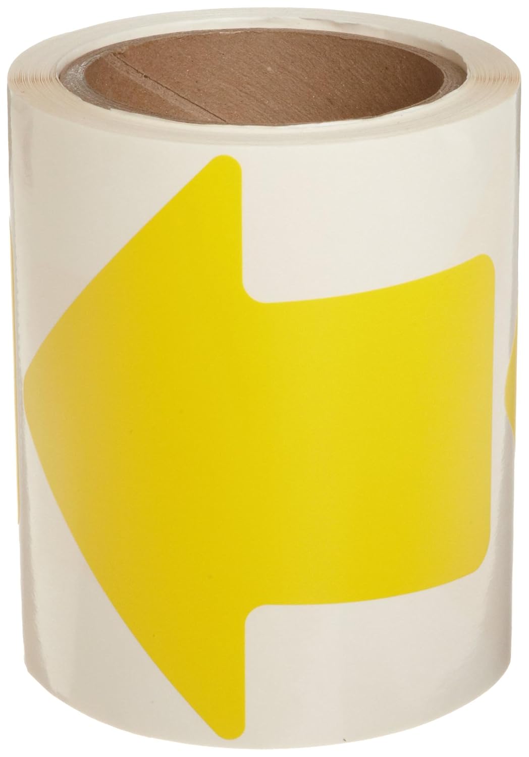 Brady 121048 Nonabrasive Arrow Shape Floor Marking Tape, 4" Width, Yellow (Pack of 100 per Roll)