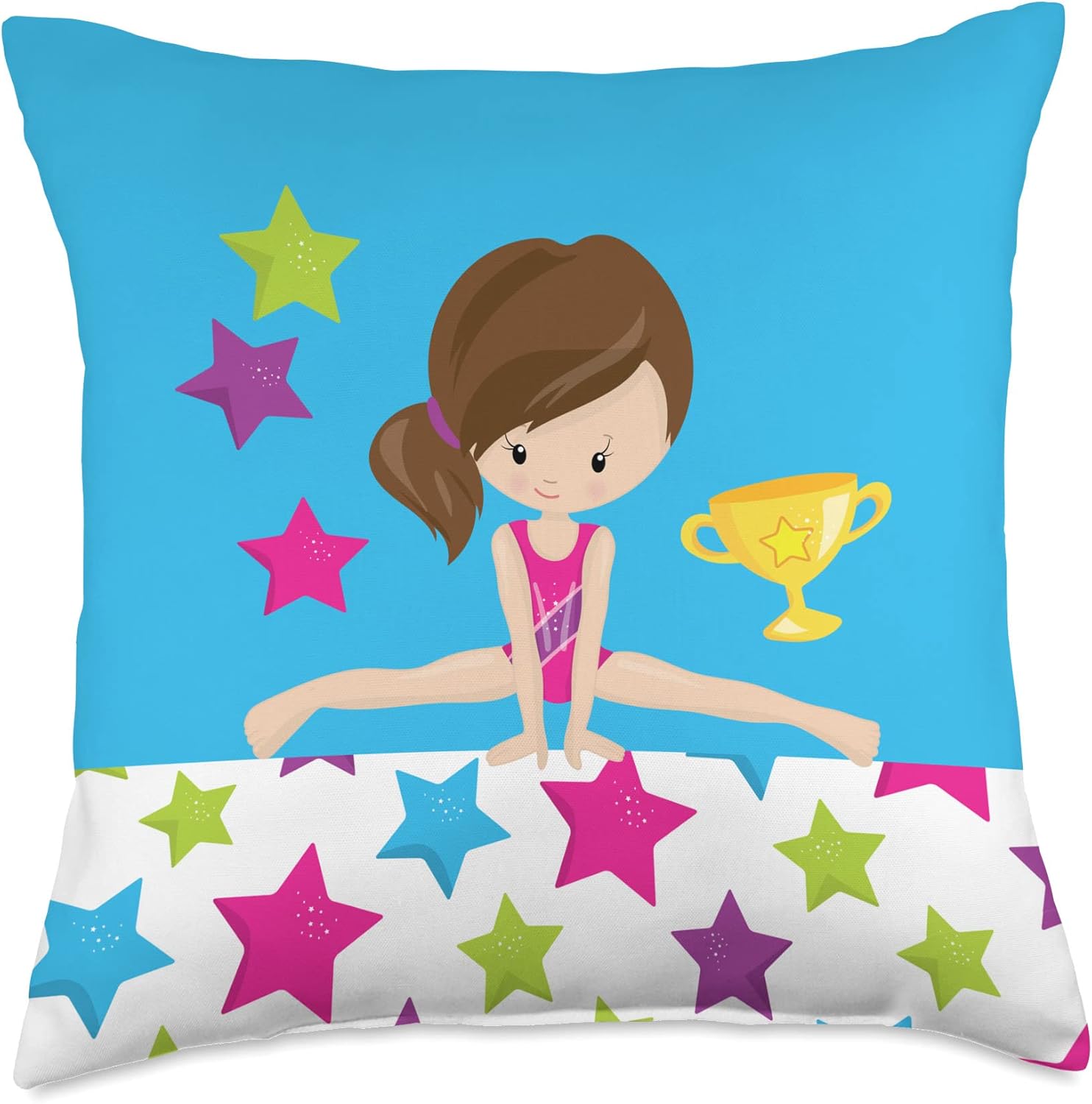 Gymnastics Gifts For Little Girls Accessories Throw Pillow