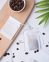 MiniatureDollhouses 200pcs Disposable Tea Bags for Loose Leaf Tea - Filter Bags with Free Spoon for Coffee, Herbs, Spices (QS53)