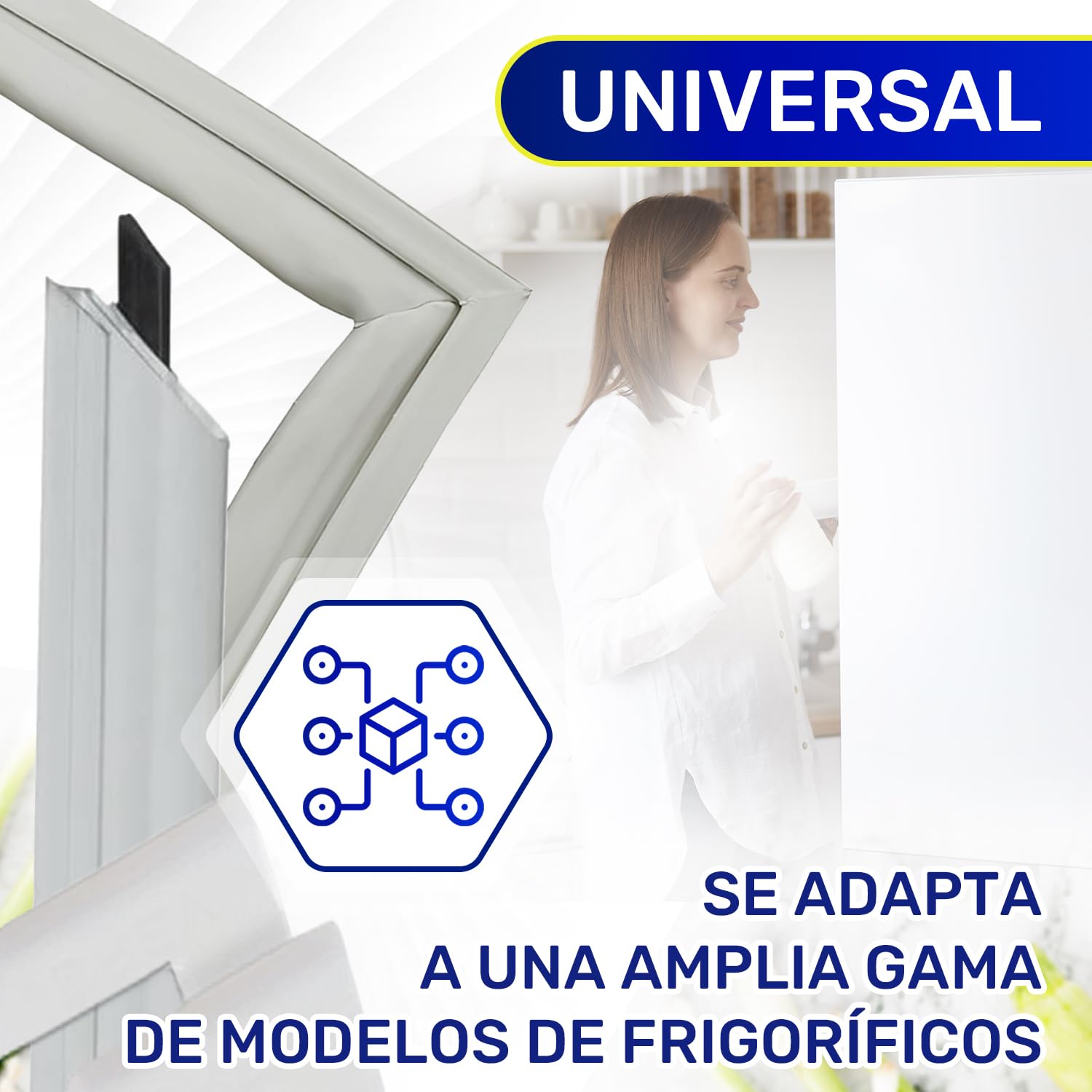 Kit Universal Magnéticas Junta Puerta Frigorifico para Congelador 1300x700 mm - Garantía de 10 Años - MONTERAL