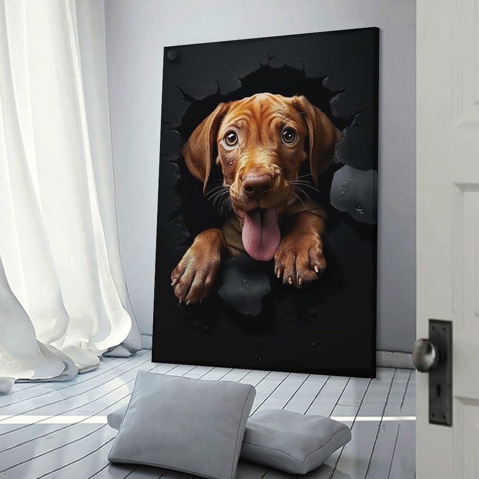 Junmoney Vizsla Canvas Art Print, 20x30inch(50x75cm), for Wall Displays, Bedrooms Or Room Updates, Home Wall Art for Statement Displays