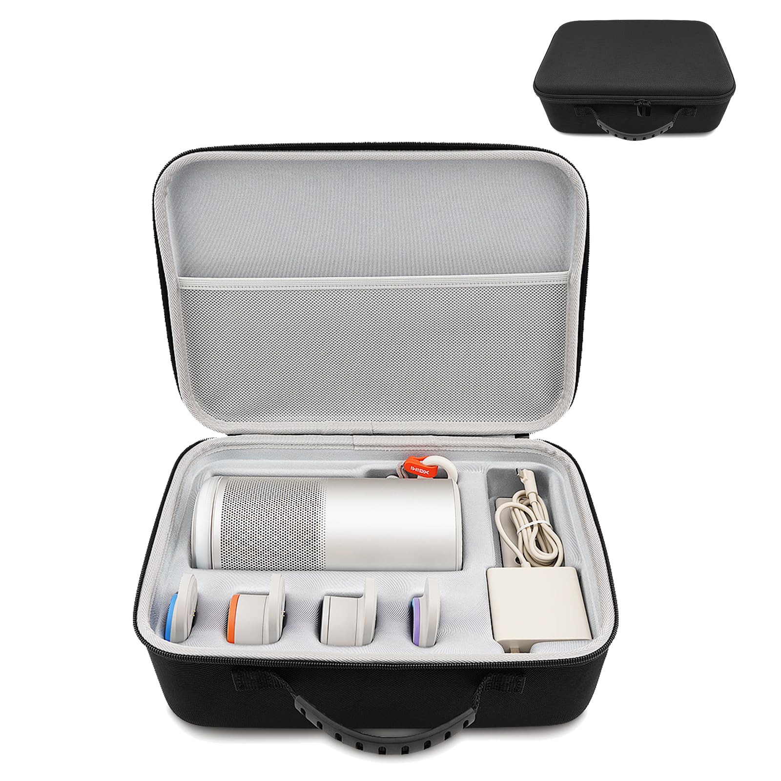 Yaslayp Carrying Case for XGIMI MoGo 4 Projector, MoGo 4 Projector 360°All-Round Hard EVA Protection Storage Box Travel Bag,Fits Remote,Cables & 4*Filters,Waterproof,Scratch?Resistant