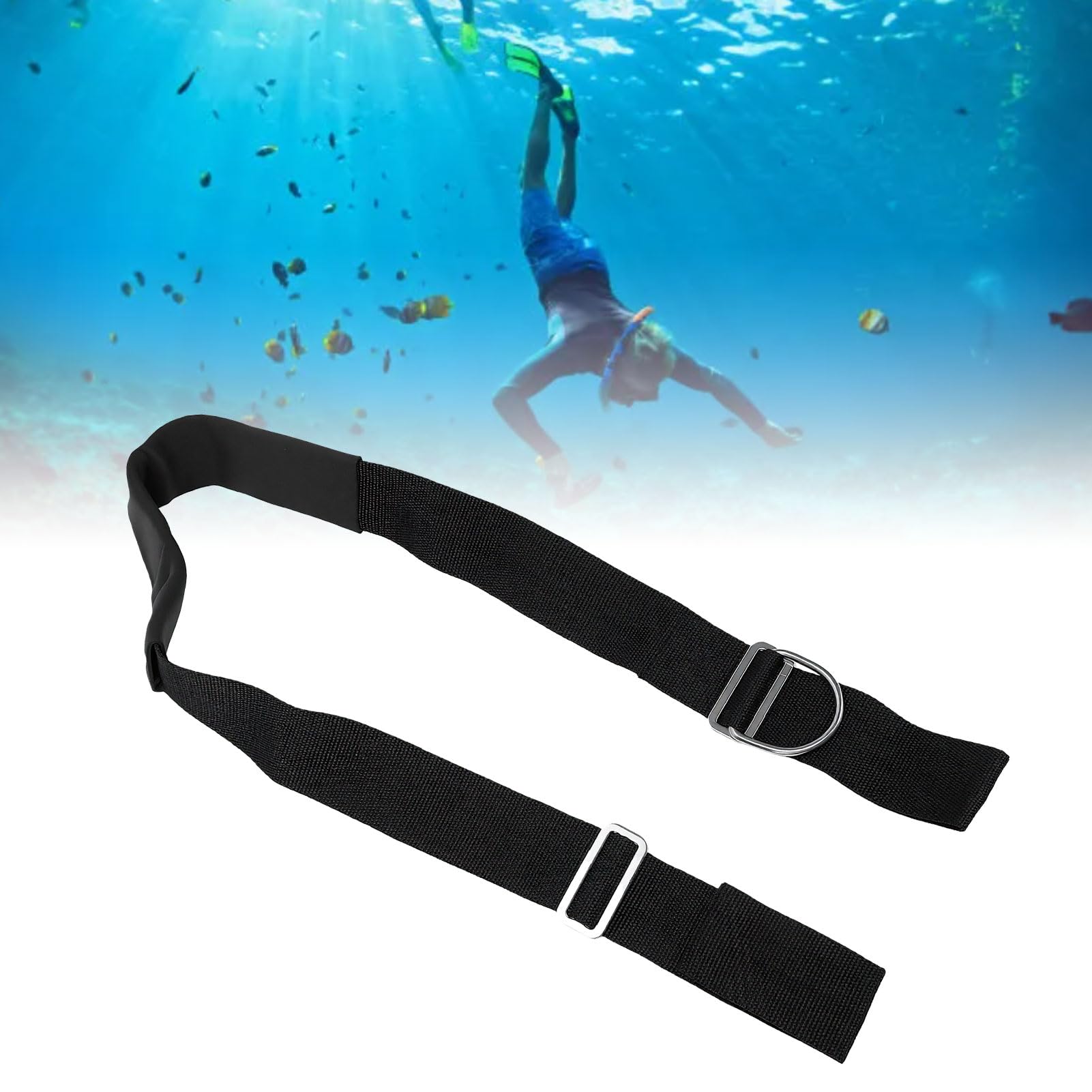 Diving Crotch Strap with 50in Stainless Steel D Rings | Ajuste seguro, material de nailon, fácil instalación, compatibilidad universal, diseño duradero