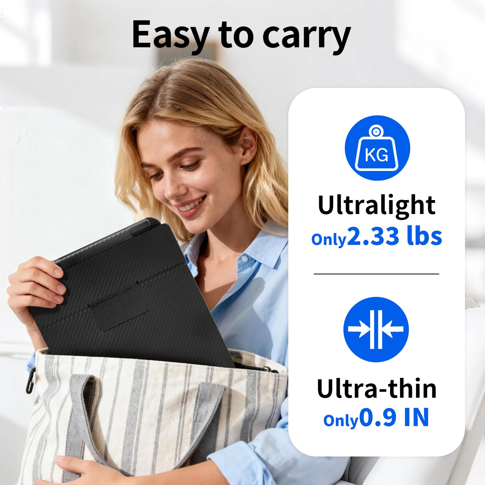 Przedłużacz ekranu laptopa, 35.6 cm FHD IPS przenośny monitor podróżny, drugi ekran do laptopów 33 cm - 43.2 cm, idealny do podróży / pracy zdalnej, kompatybilny z Windows/Mac/Android/Chrome