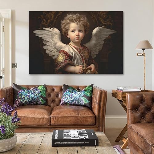 Miniatura 5 de Arte cristiano, 11 pósteres religiosos de ángel de la guarda para niños, decoración del cuarto del bebé, decoración de habitación de niños,