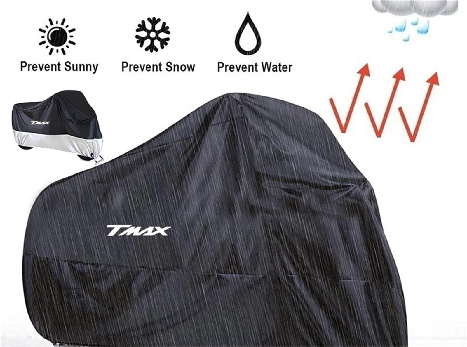 para Yamaha T-MAX 500 TMAX 560 TMax 530 Cubierta De Motocicleta Protector para Exteriores Cubiertas Llia A Prueba Polvo