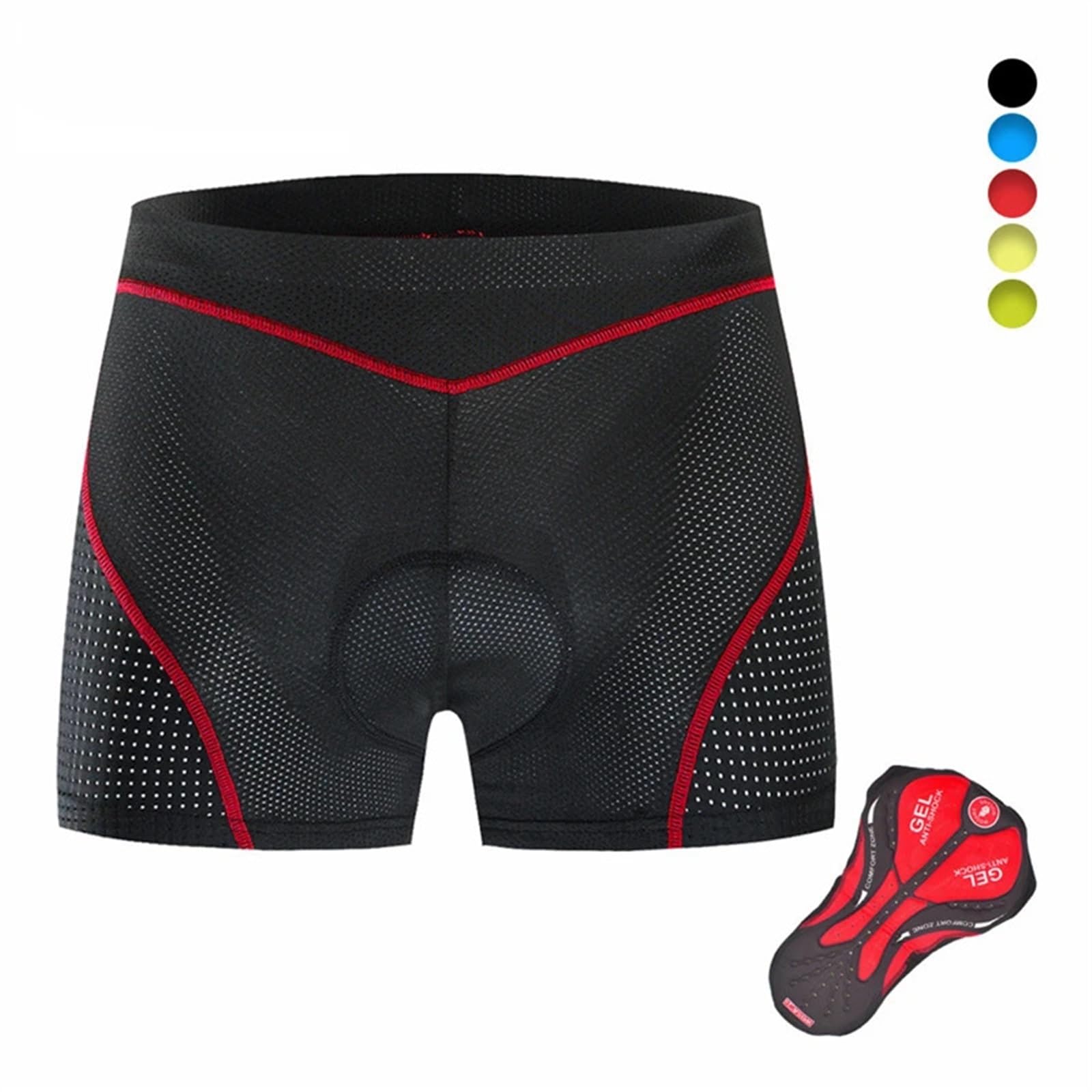 Genérico Culote Ciclismo Hombre, Ropa Interior de Ciclismo for Hombre con cojín Espuma Silicona y Gel, Pantalones Cortos Transpirables for Exteriores, MTB, Bicicleta Carretera, Bikepacking