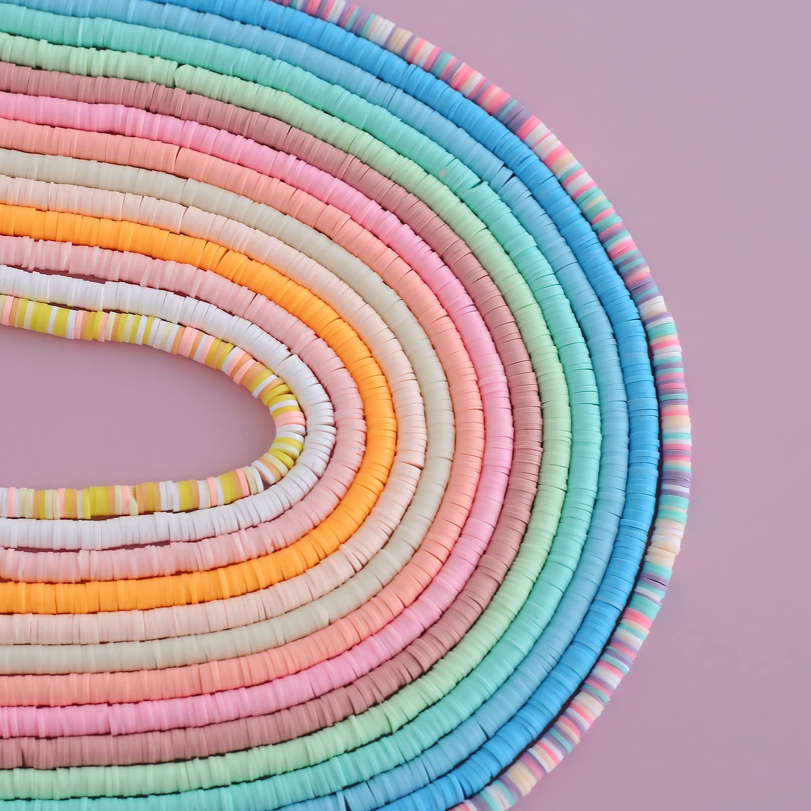 Kit Perline Heishi In Argilla Polimerica Per Bracciali – 18800 Pezzi, 144 Colori, 6mm – Set Creativo Per Ragazze E Ragazzi (5-12 Anni)