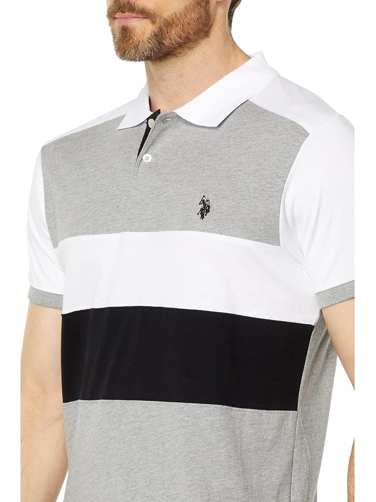 U.S. POLO ASSN. Slim Fit Chest Stripe Color-Block Polo