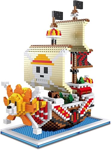 XKJFOTCY Bloques de construcción de anime, juego de bloques de construcción de barcos, juego de modelo de pensamiento creativo, juguete para niños y