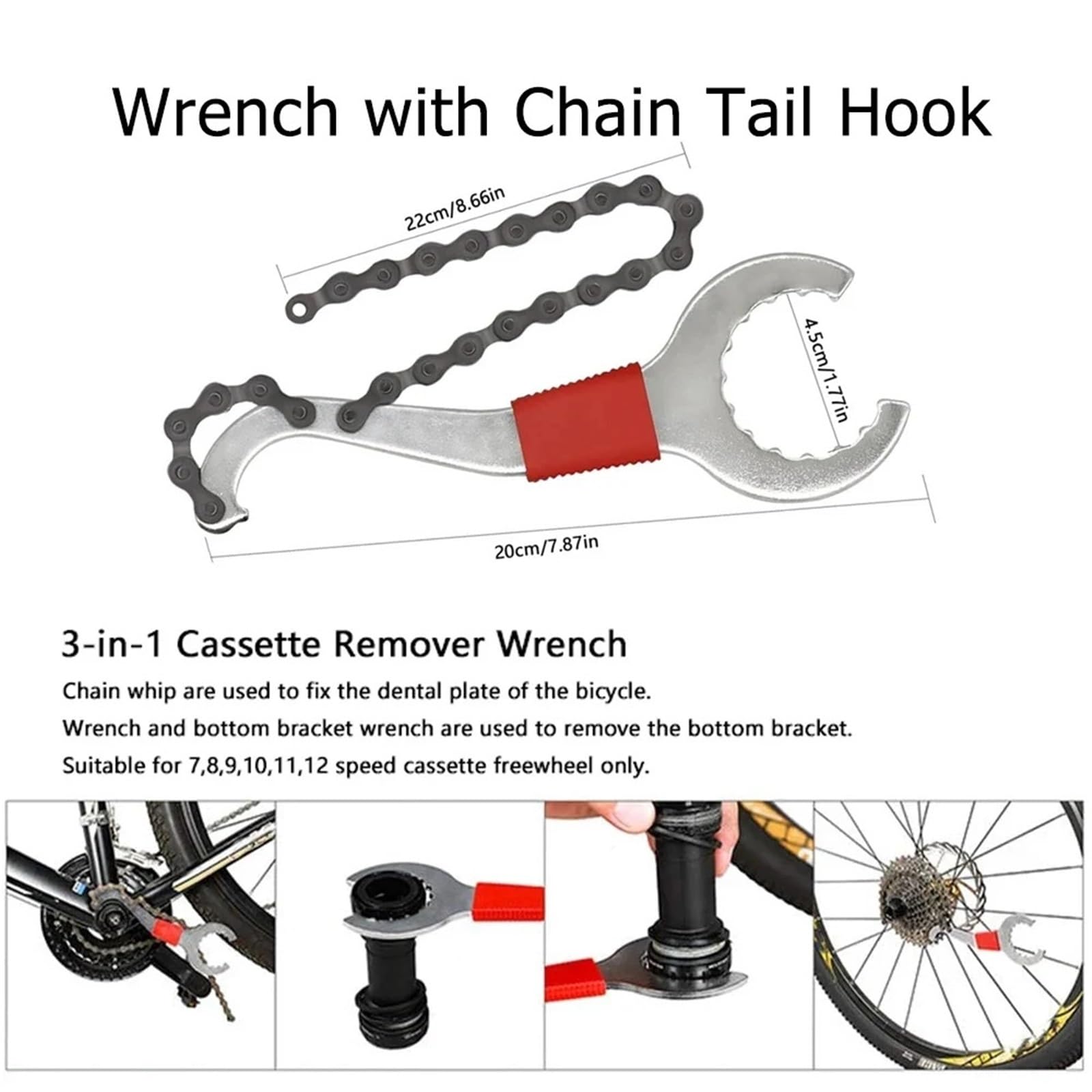 Kit De Reparación Multiherramienta For Ciclismo Al Aire Libre, Alicates De Eslabones De Cadena For Extracción De Volante, Accesorios For Mantenimiento De MTB(RepairTool-6-2)