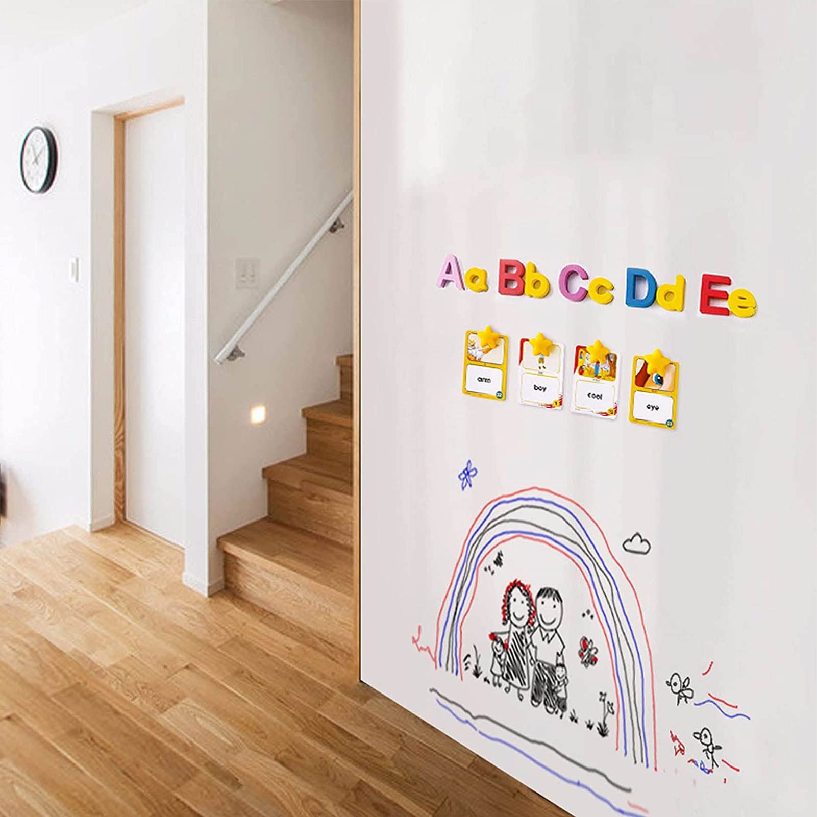 Self Adhesive Magnetic Dry Erase Whiteboard Sticker for Smooth Surfaces, Multiple Sizes(120x350cm)