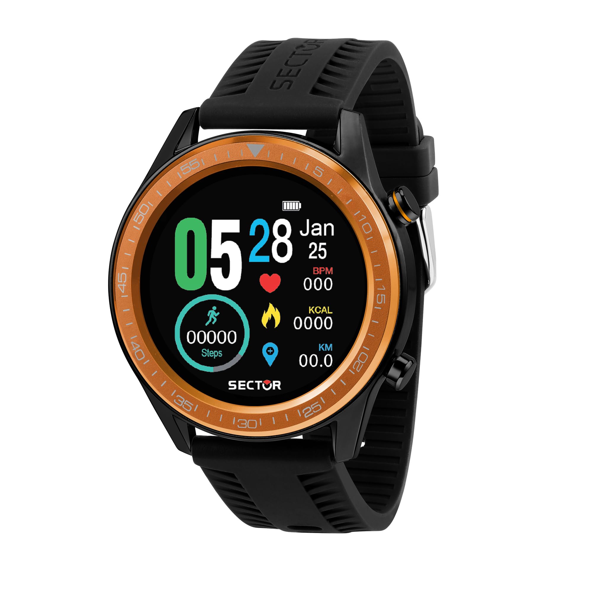 Sector No Limits Orologio Digitale Uomo R3251280002 - Collezione EX-26 - Cassa In Policarbonato, Cinturino Silicone, Cronografo E Sveglia