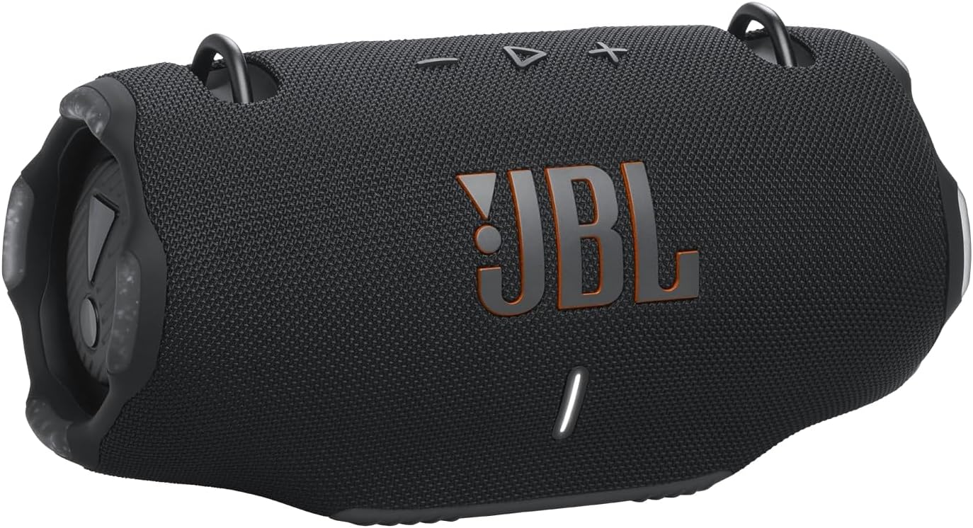 Xtreme 4 Portable Bluetooth Speaker with JBL Pro Sound and Convenient Shoulder Strap, IP67 Waterproof, Built-In Power Bank, Black