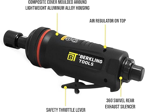 Miniatura 2 de Amoladora neumática de 14 de pulgada de grado profesional resistente con control de velocidad variable (recta, estándar)