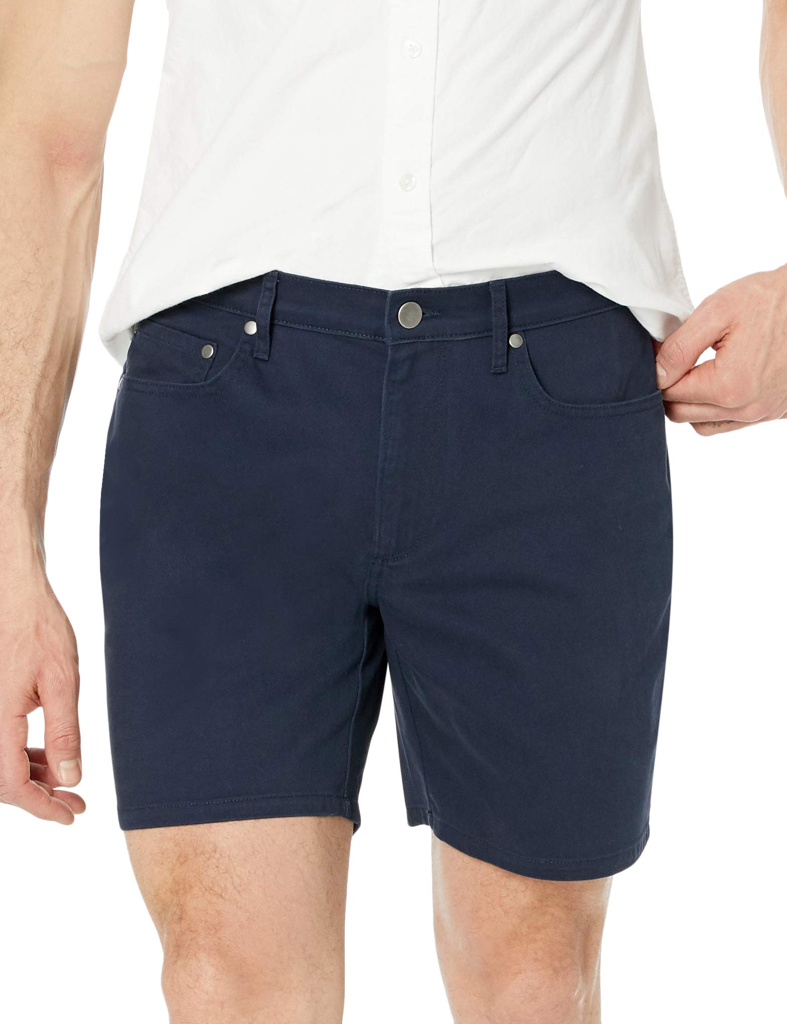 Amazon Essentials Pantalones Cortos Elásticos Corte Ajustado 5 Bolsillos Entrepierna 17,8cm Hombre